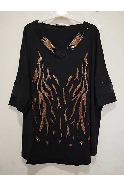 anne moda ankara Plus Size Evening Dress Style, Sparkle Short Tunic