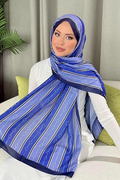 Şulemoda Giyim Σάλι με ριγέ σχέδιο μπλε κοβαλτίου