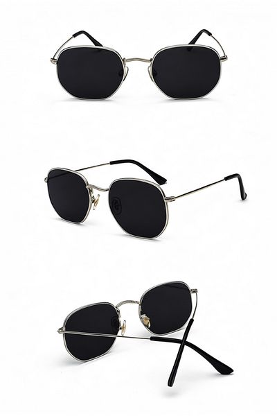 BAPPİR Hexagonal Metal Frame Sunglasses