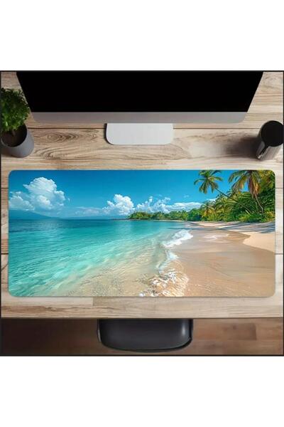 sgeteknoloji 70X30 سم موجة البحر تحت عنوان قاعدة غير قابلة للانزلاق سرعة سطح الألعاب لوحة ماوس الألعاب