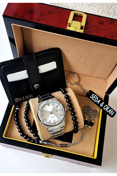 ARPAT WATCH KİŞİYE ÖZEL 5 PARÇA ERKEK SAAT SETİ : SAAT, CÜZDAN, TESBİH, BİLEK...