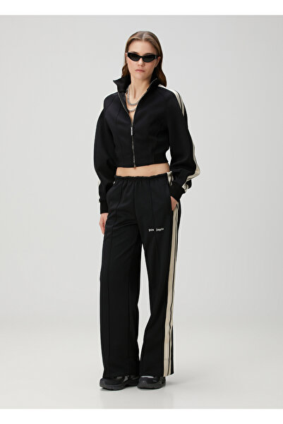 Palm Angels Siyah Ekru Crop Ceket