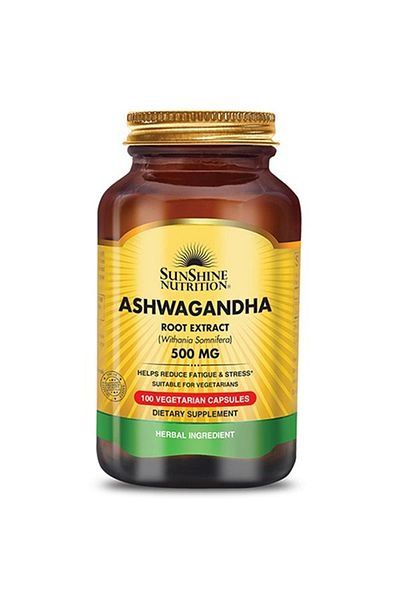 Sunshine Nutrition Ashwagandha 500Mg Veg Capsules 100S