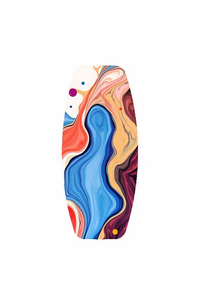 wudie Wooden Printed Balance Board Rocket Balance Board Rocket Gym Board