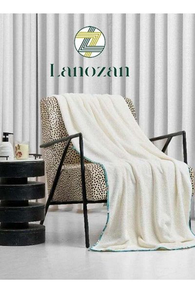 lanozan Lanusan Absorbent and Stylish Bath Towel, Large Size 180 x 90 x 2.5 cm (Off White)