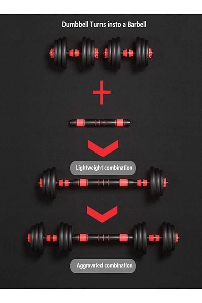 Fitness World مجموعة دمبل بأوزان قابلة للتعديل، 10 كجم