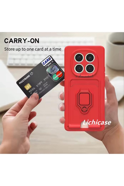 m.tk moveteck Case for Xiaomi Redmi Note 14 Pro 4g with Camera Protection with Sliding Ring Business Card Ip Strap Zuma Silicone