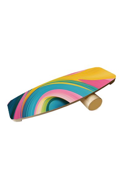wudie Wooden Printed Balance Board Rocket Balance Board Rocket Gym Board