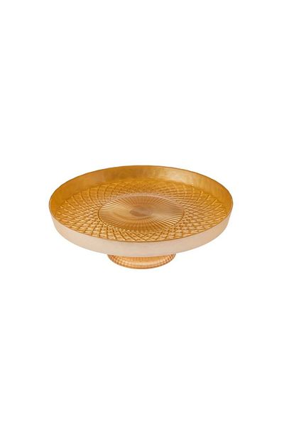 Byblos Turkish Glass Serving Platter With Base 32cm