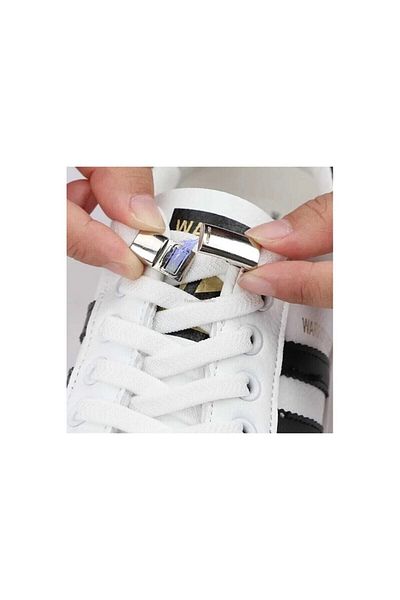 Tahtakale Dünyası Easy practical shoelaces magnetic laces white color laces easy lacing laces
