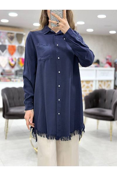 Magazin Large Size Hem Fringed Tunic
