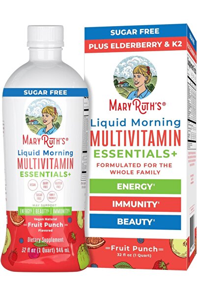 Maryruth's ماري روث، الفيتامينات المتعددة الأساسية + مشروب الفاكهة، 946 مل