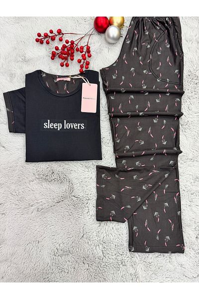 pijamaworld Costum de pijama cu mâneci scurte și buzunare lungi