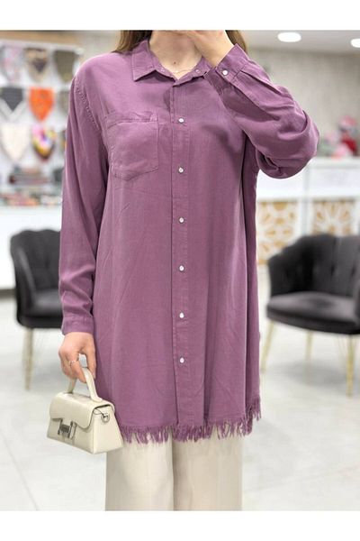 Magazin Large Size Hem Fringed Tunic