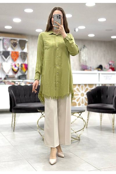 Magazin Tunic with Fringed Hem