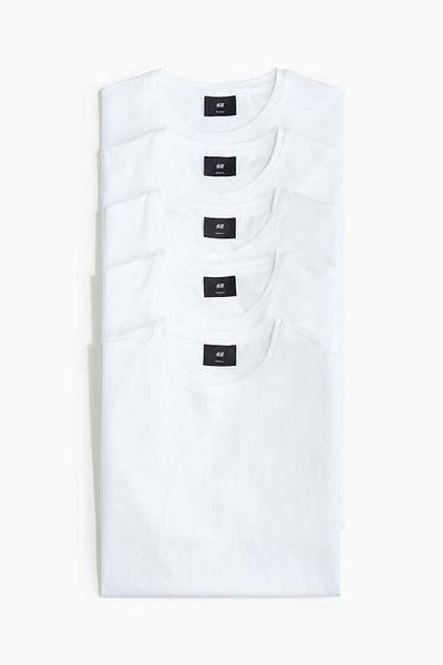 H&M 5-pack T-shirts Slim fit