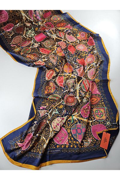 Webinay Home Νέα σεζόν Ethnic Pattern Voile Silk Shawl Νέο μοτίβο