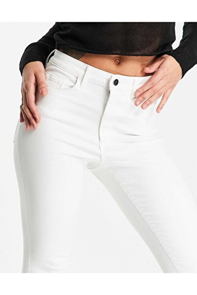 geenz manifacture Alaska White Lycra High Waist Skinny Jean Trousers