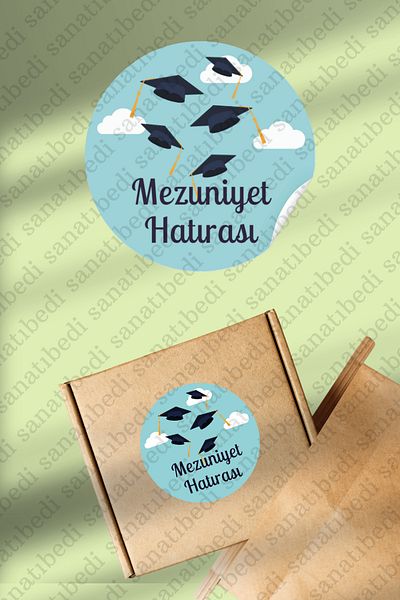 sanatıbedi 50Pcs Graduation Souvenir Themed School Report Card Sticker for Teacher - Gift Wrapping Label 3X3Cm