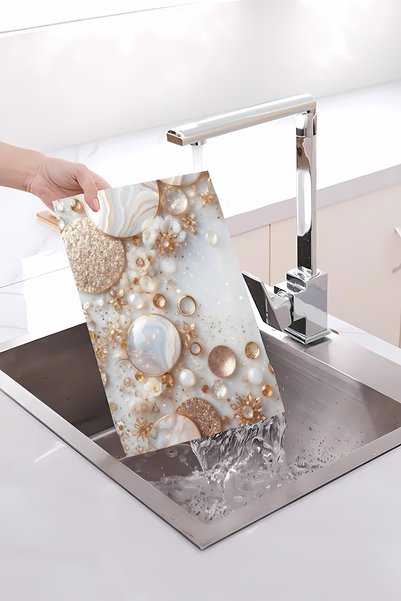 home dekors Glass Cutting Board Chopping Board Crystals Dowry Gift 35X25 cm