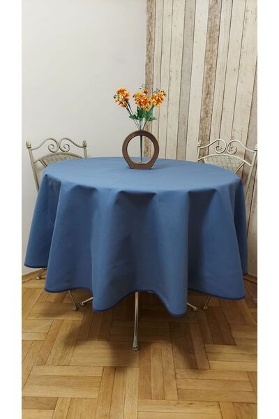 gonk Round, Solid Color, Duck (Liquid Pusher, Stain Proof) Fabric, Tablecloth
