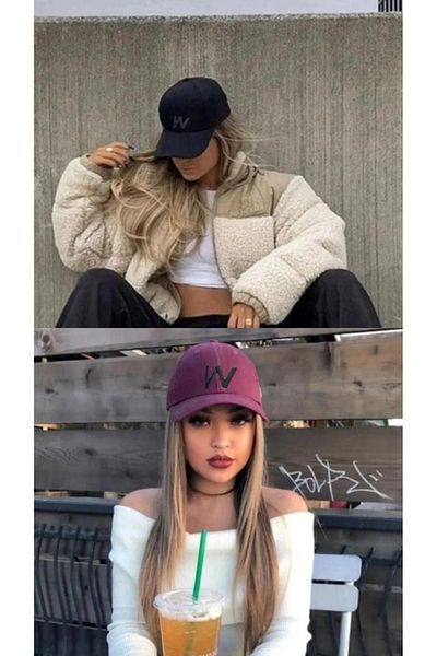 w white stars sports & wear Спортна шапка унисекс, комплект от 2 части с бродирана велкро задна част и регулируема закопчалка