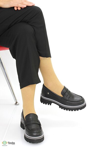 Mammamia Kadın Hakiki Deri Loafer Ortopedik Bağsız Günlük Ayakkabı M26YA3860