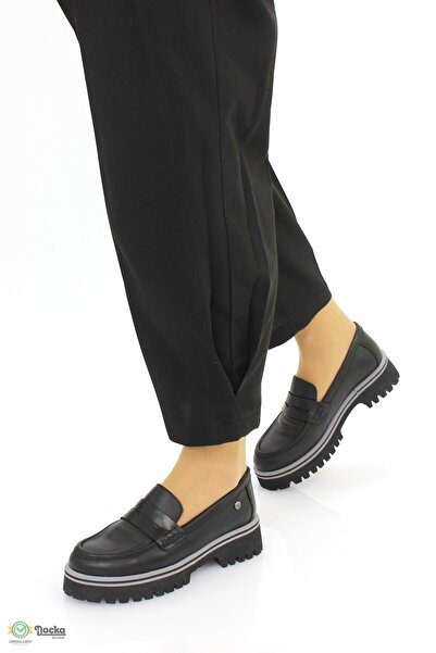 Mammamia Kadın Hakiki Deri Loafer Ortopedik Bağsız Günlük Ayakkabı M26YA3860