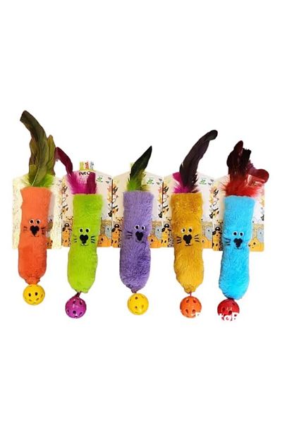 Markapet Plush Cat Dog Toy with Catnip 7 X 23 cm Various Colors