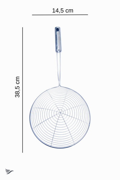 rubihome Çelik Lüx Paslanmaz Kızartma Kevgiri, Yağ Süzgeci, Çelik Tel Kepçe