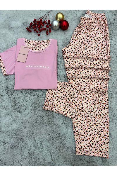 pijamaworld Short Sleeve under Arm Long Pocket Pajama Set
