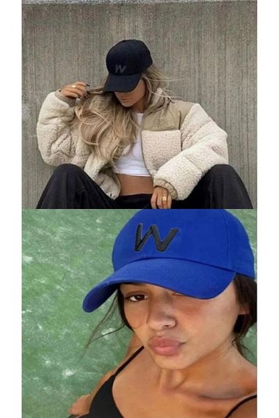 w white stars sports & wear Спортна шапка унисекс, комплект от 2 части с бродирана велкро задна част и регулируема закопчалка