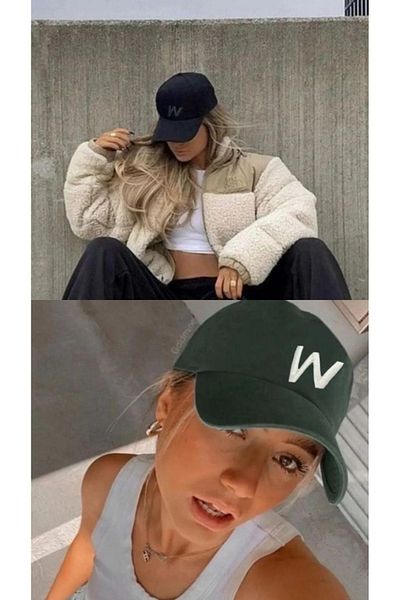 w white stars sports & wear Спортна шапка унисекс, комплект от 2 части с бродирана велкро задна част и регулируема закопчалка