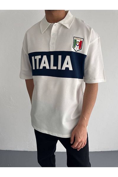İLKCET MODA Μπλουζάκι Italia Embroidery Unisex Oversize
