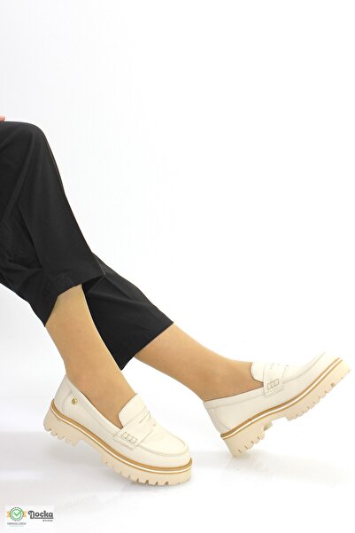 Mammamia Kadın Hakiki Deri Loafer Ortopedik Bağsız Günlük Ayakkabı M26YA3860