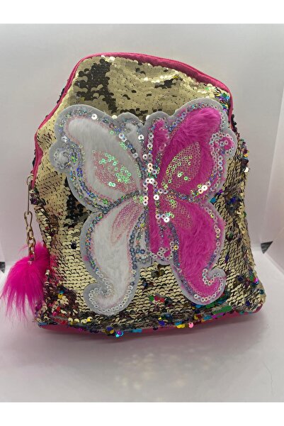 ALFA AKSESUAR 03 pullu kelebek desenli kız çocuk çantası