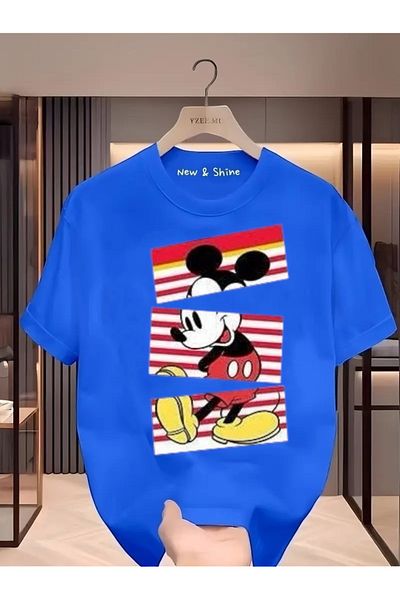 New Shine 1 tricou este un cadou pentru achiziții de 6 și peste în coș - Tricou oversize cu imprimeu Mickey