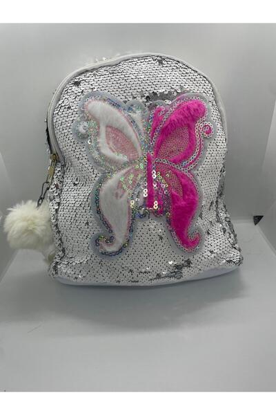 ALFA AKSESUAR 03 pullu kelebek desenli kız çocuk çantası