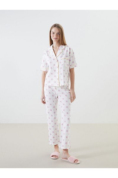 LC Waikiki Set pijamale pentru femei LCW DREAM cu guler de cămașă