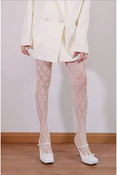 Zess store Zess Geometric Patterned Pantyhose