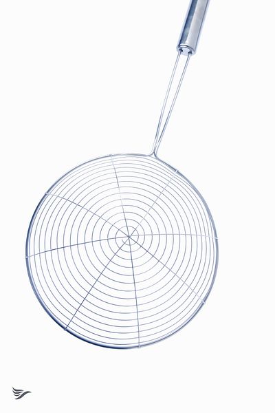 rubihome Steel Lux Stainless Frying Colander, Oil Strainer, Steel Wire Ladle