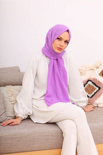 Melodi Scarf Lilac Bamboo Kraş Shawl
