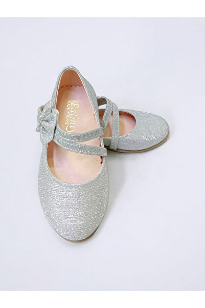 PATİK BEBE Girl's Bow-Tie Silver Color Orthopedic Ballerinas