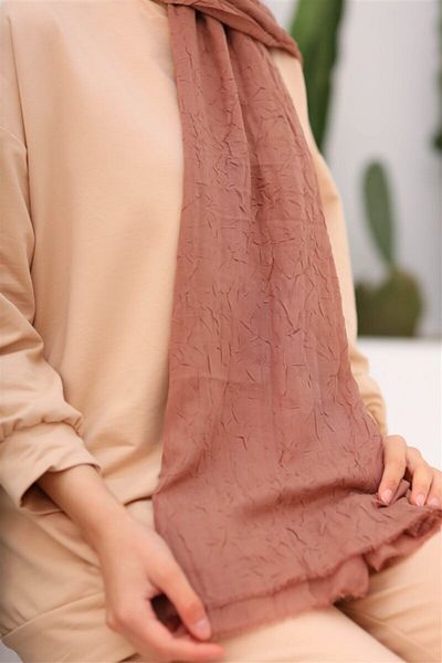 Melodi Scarf Bamboo Crunch - Καφές με σάλι και γάλα