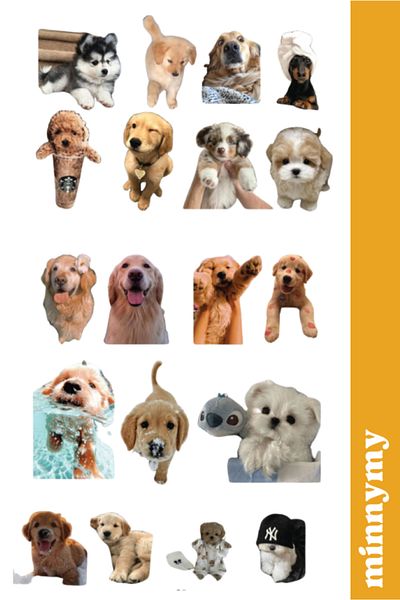 Minnymy Funny Dog, Funny Sticker, Sticker, Agenda, Diary, Planner, Bullet Journal , Scrapbook