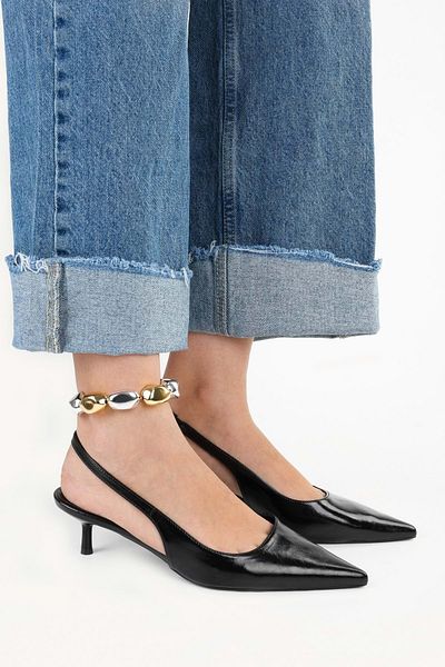 Shoeberry Damen-Stiletto „Kate Black Skin“.
