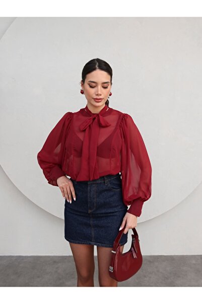 ESRAHELVACI Transparent Shirt with Lacing Detail