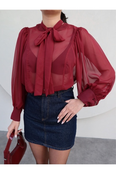 ESRAHELVACI Transparent Shirt with Lacing Detail