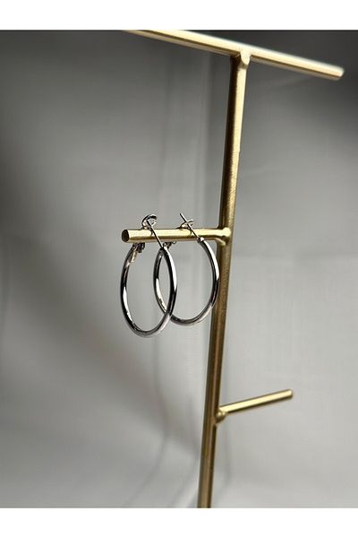 gingillo aksesuar Silver 2.5cm Hoop Earrings