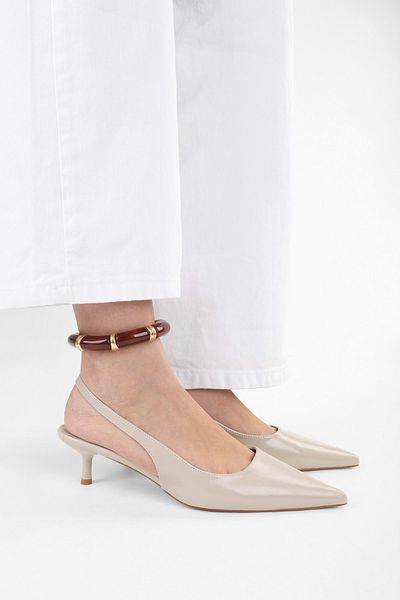 Shoeberry Damen-Stiletto „Kate Ecru Skin“.